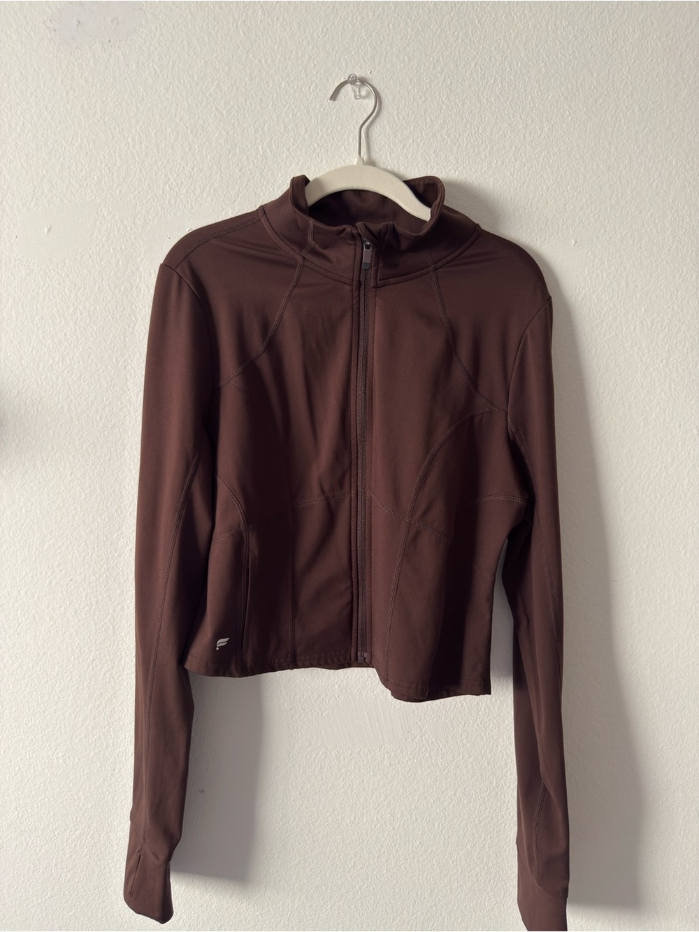 Fabletics Brown Full-Zip Utility Jacket